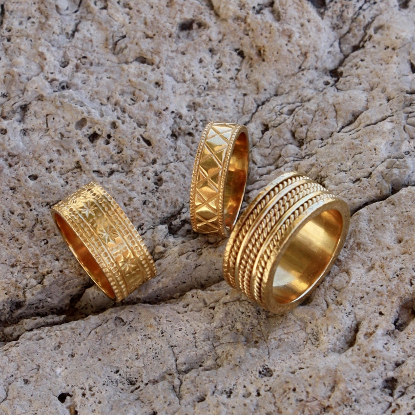 Bague anneau doré à l’or fin 18k - Bagues