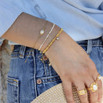Bracelet tressé et pierre