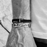 Bracelet cordon perles et dent de requin argent 925