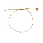 Bracelet tressé doré et perle