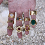 Bague dorée martelée