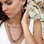 Collier doré et labradorite