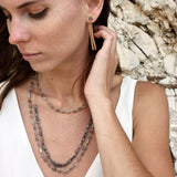 Collier doré et labradorite