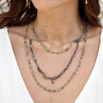 Collier doré et labradorite
