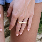 Bague double dorée à l’or fin 18k - Bagues