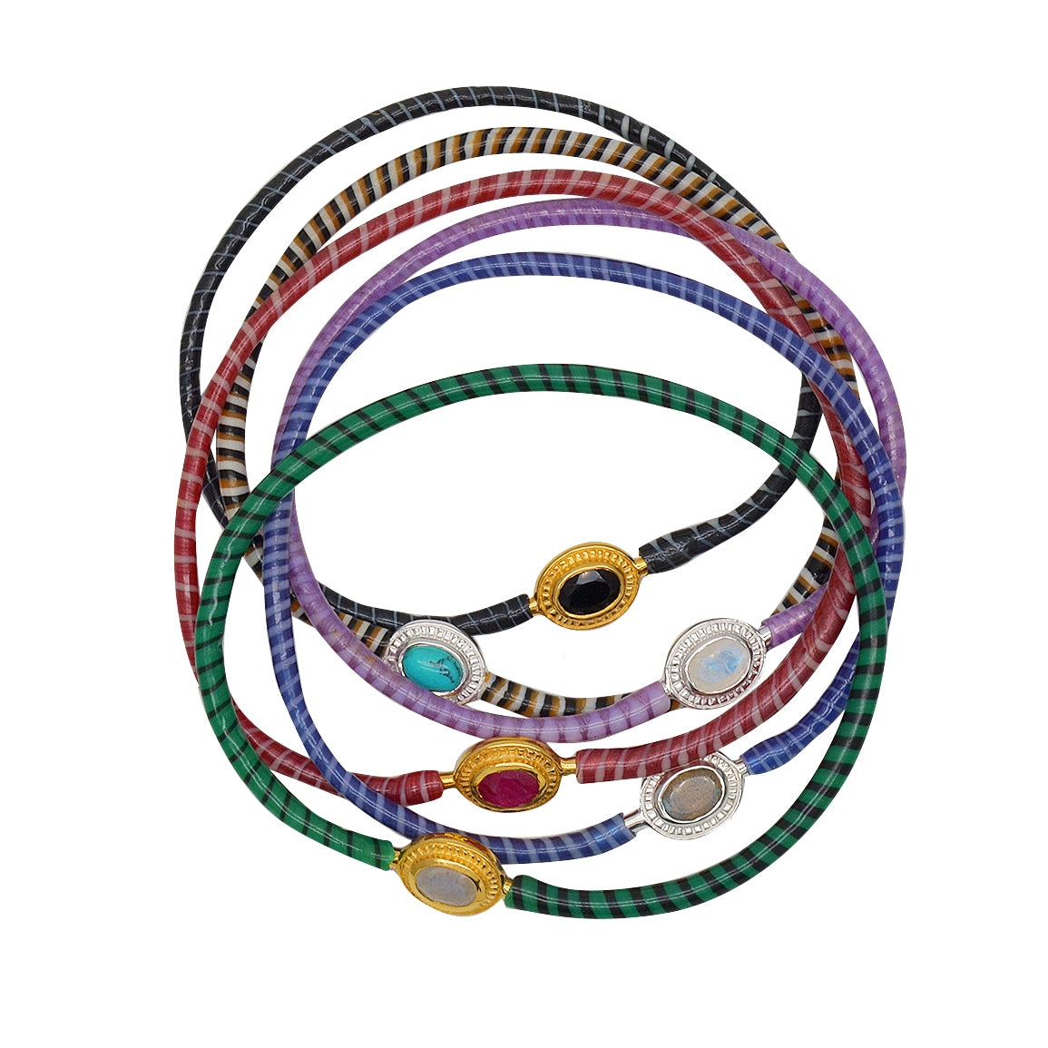Bracelet MALI doré et turquoise