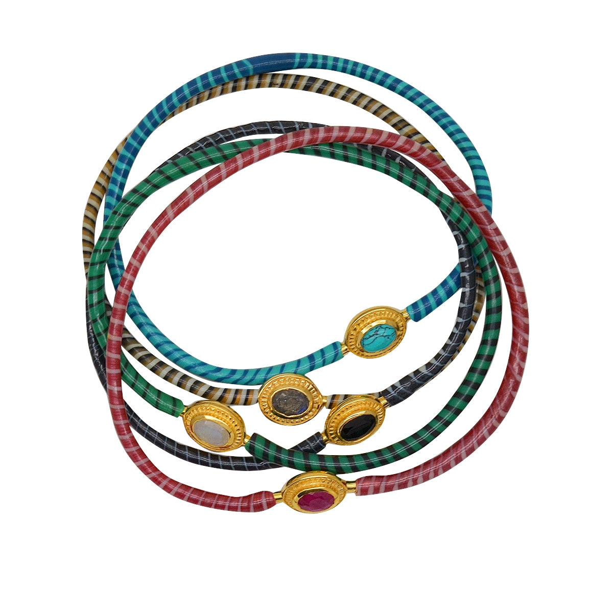 Bracelet MALI doré et turquoise
