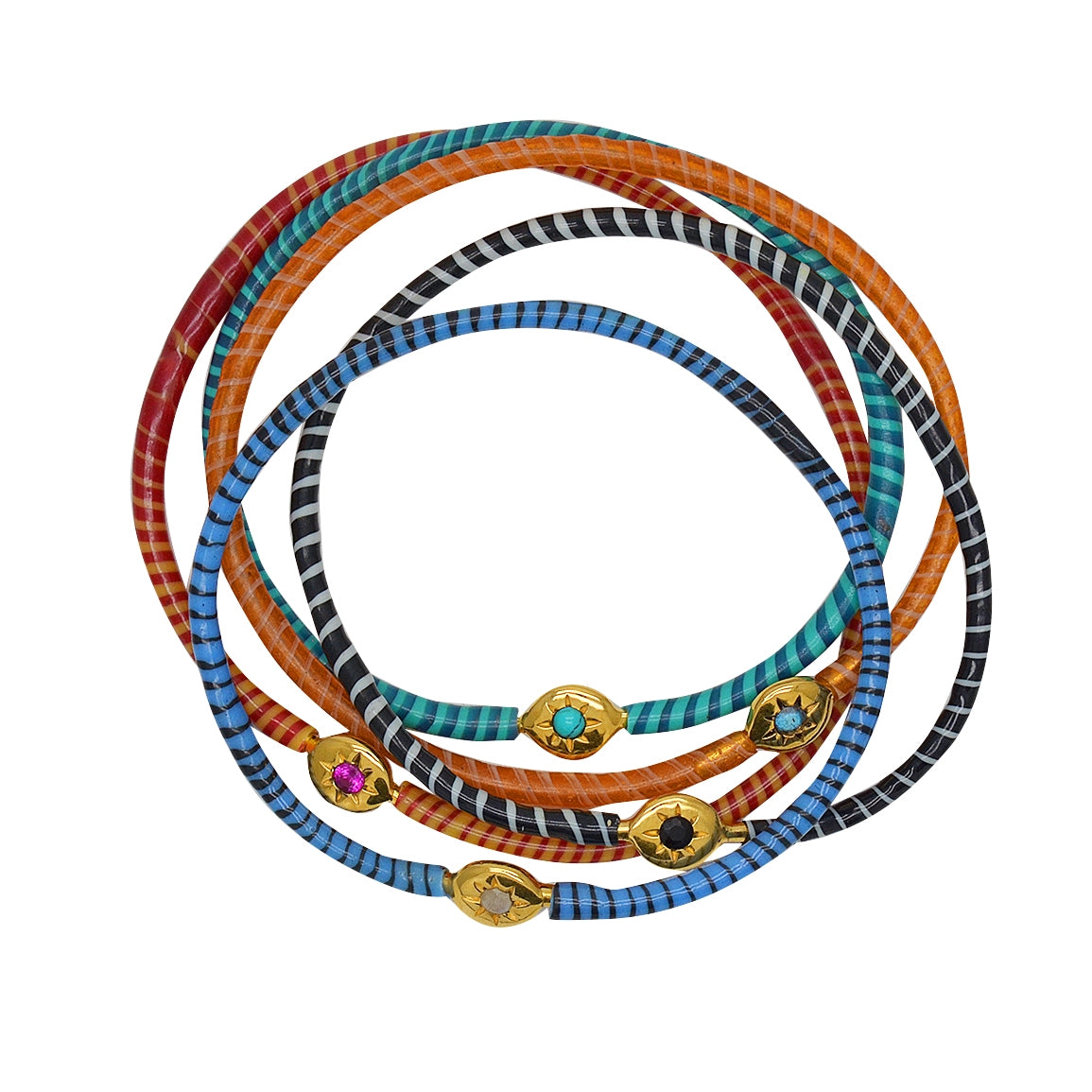 Bracelet MALI doré et zircon rose