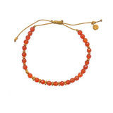 Bracelet cordon doré et pierres naturelles
