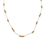 Collier doré pierres et disques dorés - APATITE