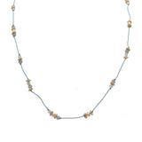 Collier doré pierres et disques dorés - LABRADORITE - PIERRE