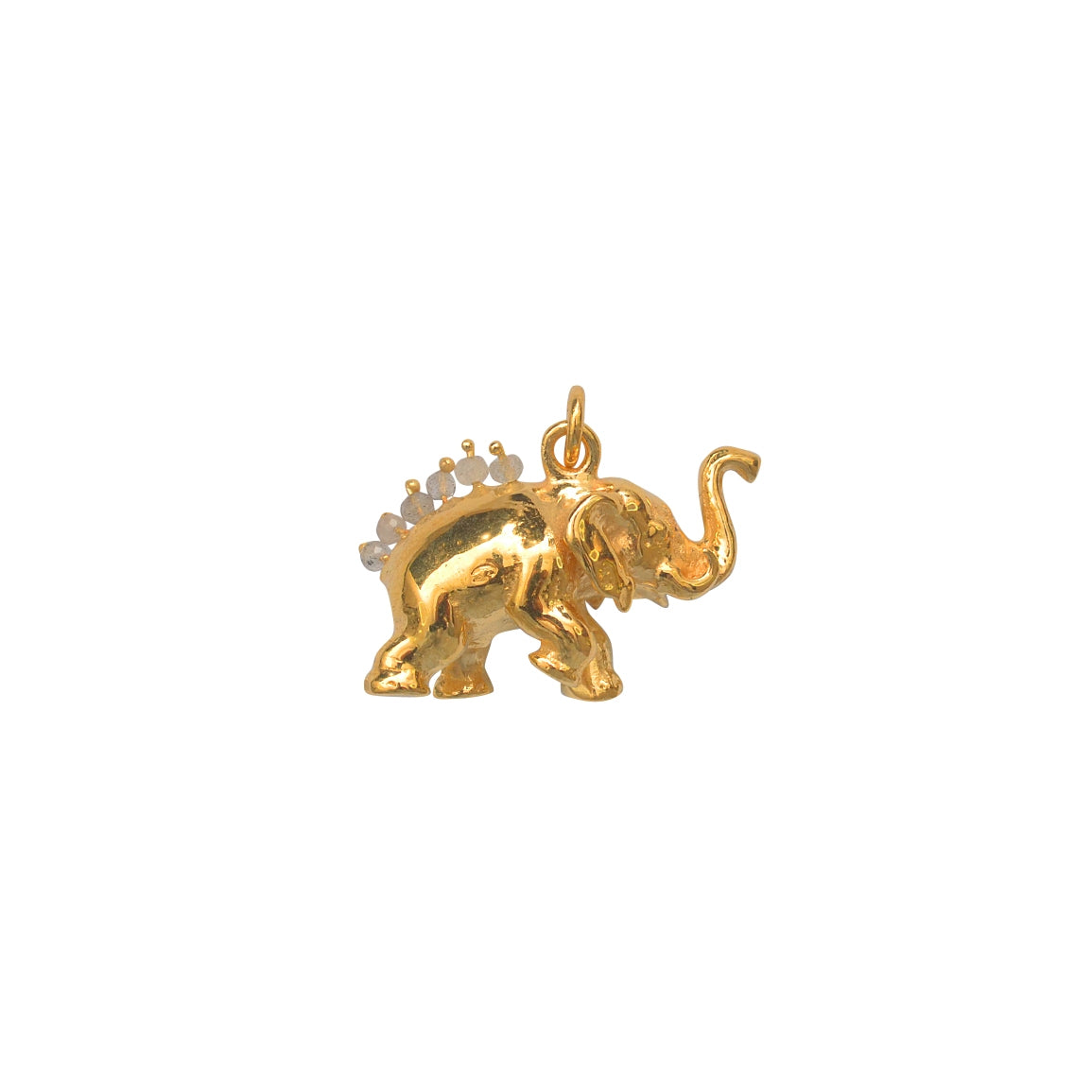 Sautoir doré éléphant et pierres