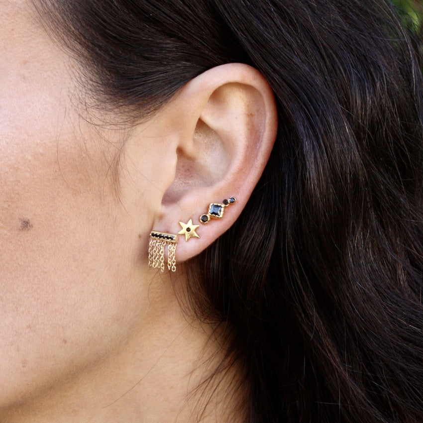 Boucles dorées etoiles et zircons