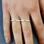 Bague double martelée en argent 925 - Bagues