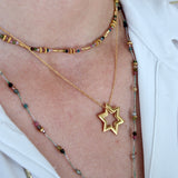Collier doré pendentif etoile