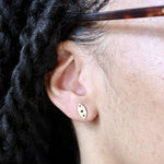 Boucles dorées et pierres - ZIRCON NOIR