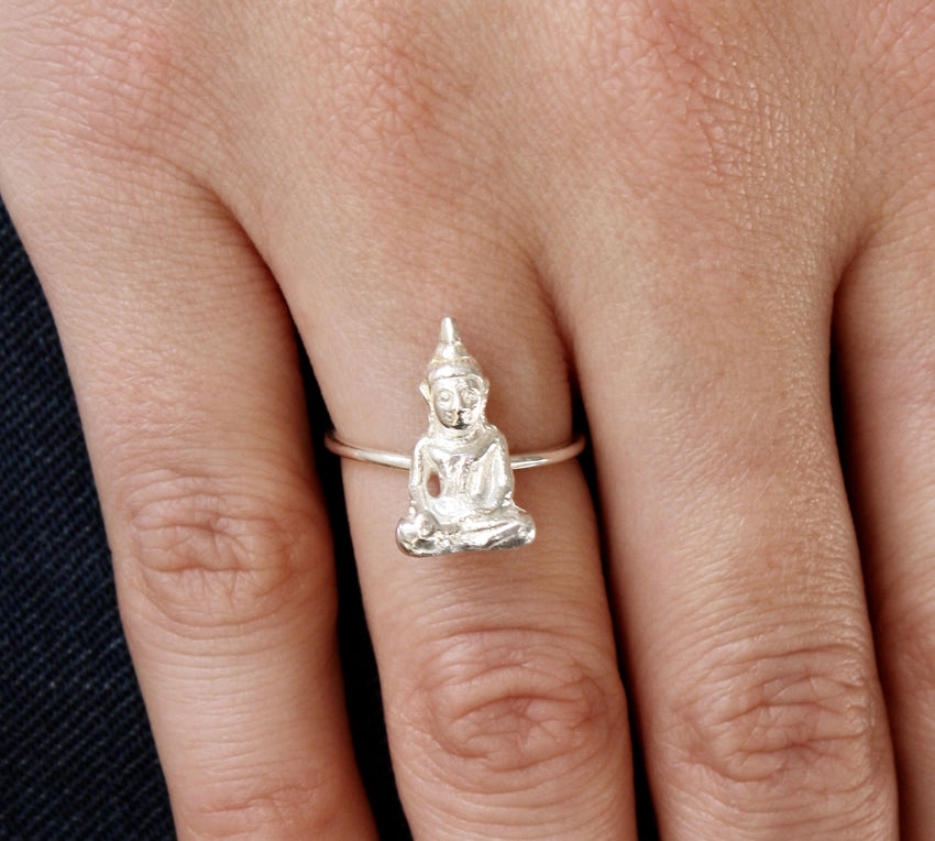 Bague Bouddha en argent 925 - Bagues