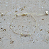 Bracelet fil fin coloré et coeur argent 925