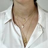 Collier doré bouddha et pierre