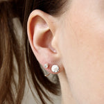 Boucles d’oreilles argent 925 soleil et pierre - ZIRCON