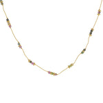 Collier doré pierres et disques dorés - TOURMALINE