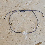 Bracelet tressé fleur argent 925 et zircons