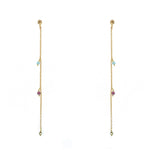 Boucles dorées chaine et pierres