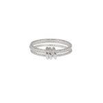 Bague trois anneaux martelés en argent 925 - Bagues