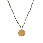 Collier cordon médaille bouddha dorée