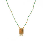 Collier cordon pierres plaque astres et pampilles - ONYX