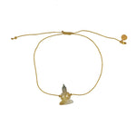 Bracelet doré et bouddha en nacre