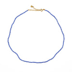 Collier perles miyuki bleues et blanches