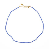 Collier perles miyuki bleues et blanches