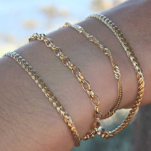 Bracelet doré maille Jaseron