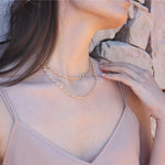 Collier doré maille Cheval quatre faces