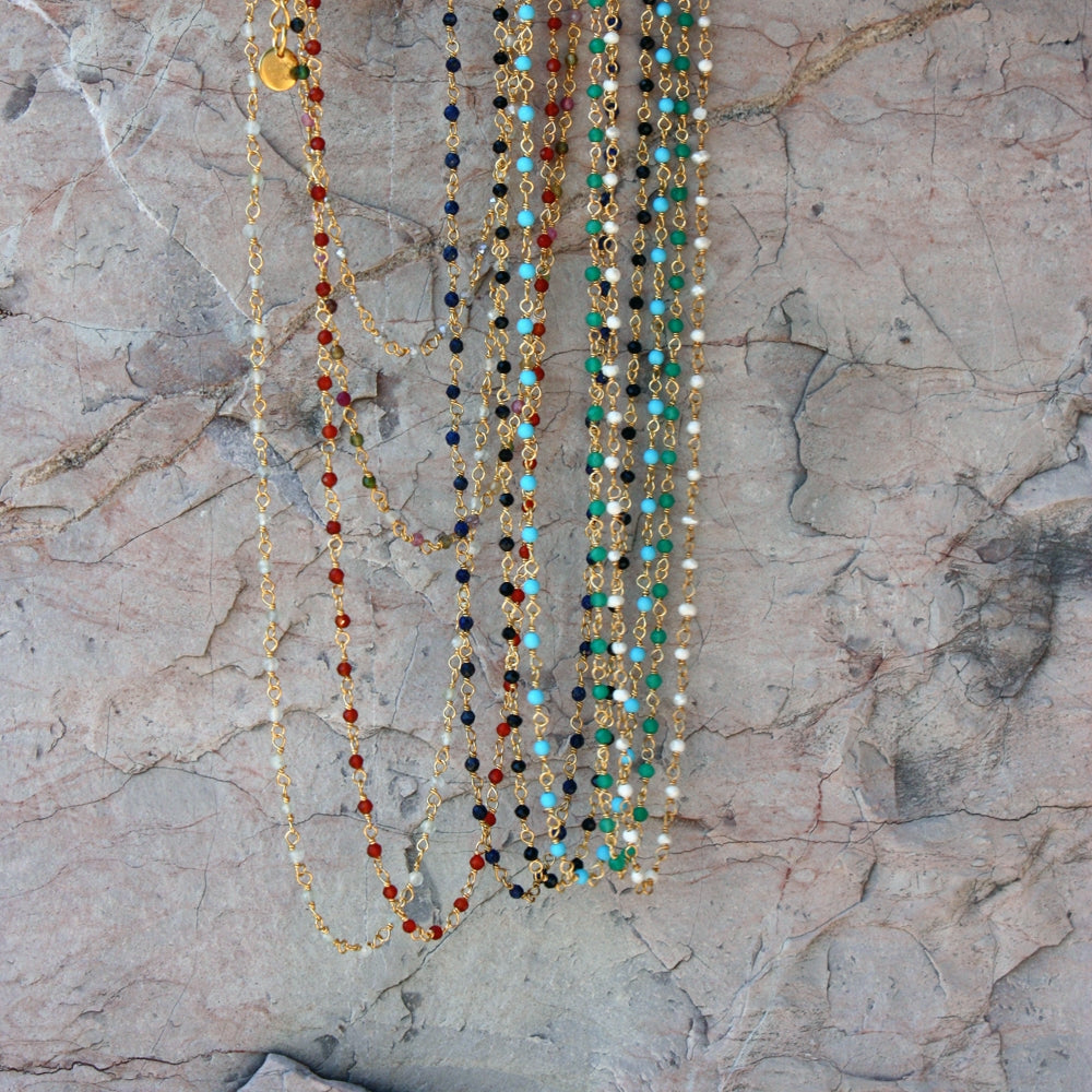 Collier doré Santa Maria en Perles de culture