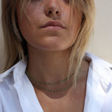 Collier doré Santa Maria en Onyx Verte