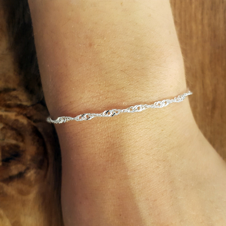 Bracelet argent maille singapour