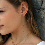 Boucles dorées chaine et pierres