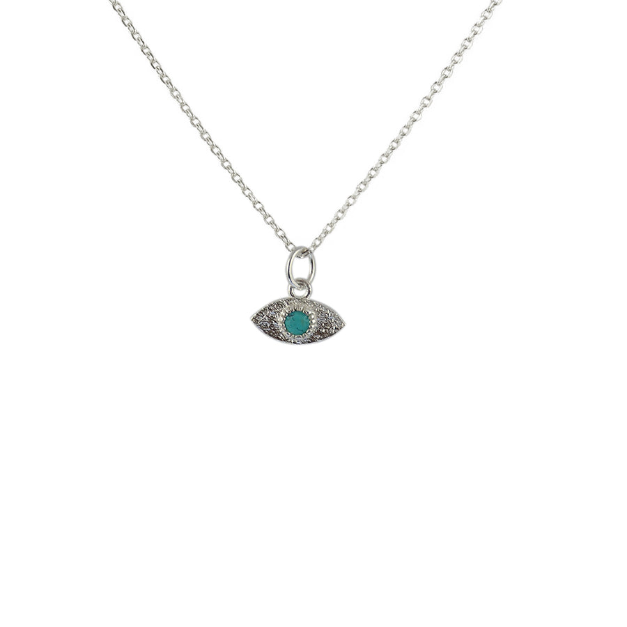 Luckyteam bijoux femme argent 925 collier oeil turquoise