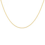 Collier doré maille boules 1,30 mm - 38CM