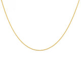 Collier doré maille boules 1,30 mm - 38CM