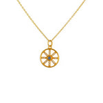 Collier doré médaille ajourée oeil pierre et zircons - ONYX
