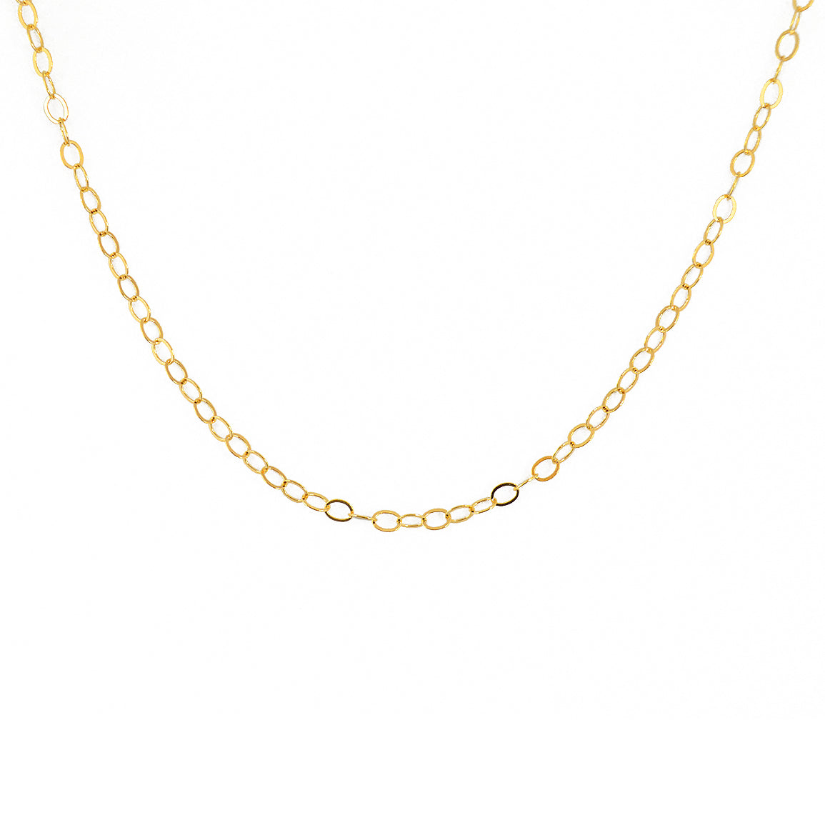 Collier doré maille ovale - 38CM
