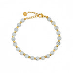 Bracelet perles dorées et pierres facettées - HOWLITE