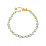 Bracelet perles dorées et pierres facettées - HOWLITE