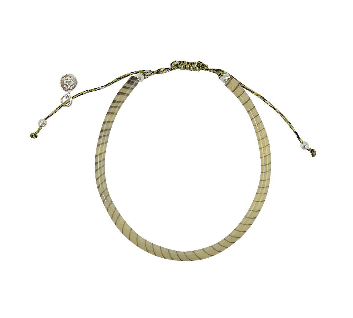 Bracelet mali sur cordon - BEIGE