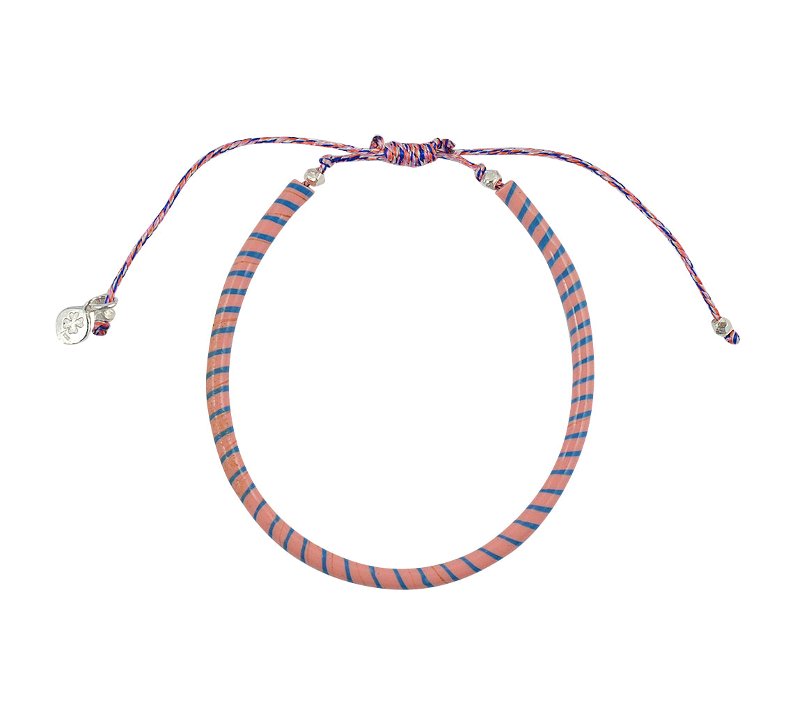 Bracelet mali sur cordon - ROSE & BLEU