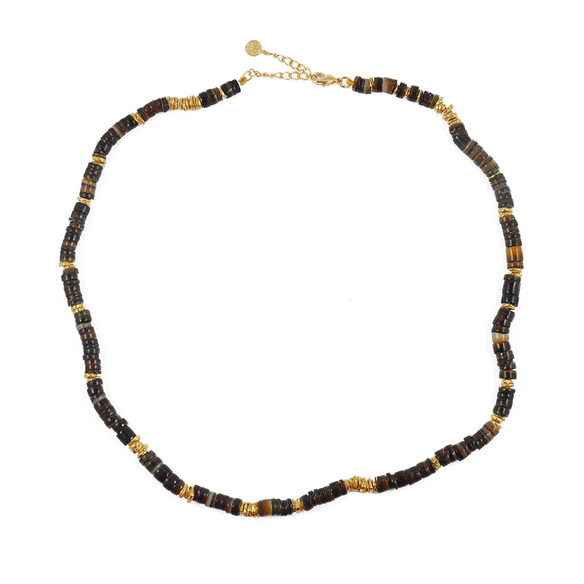 Collier boracay coloré et disques dorés