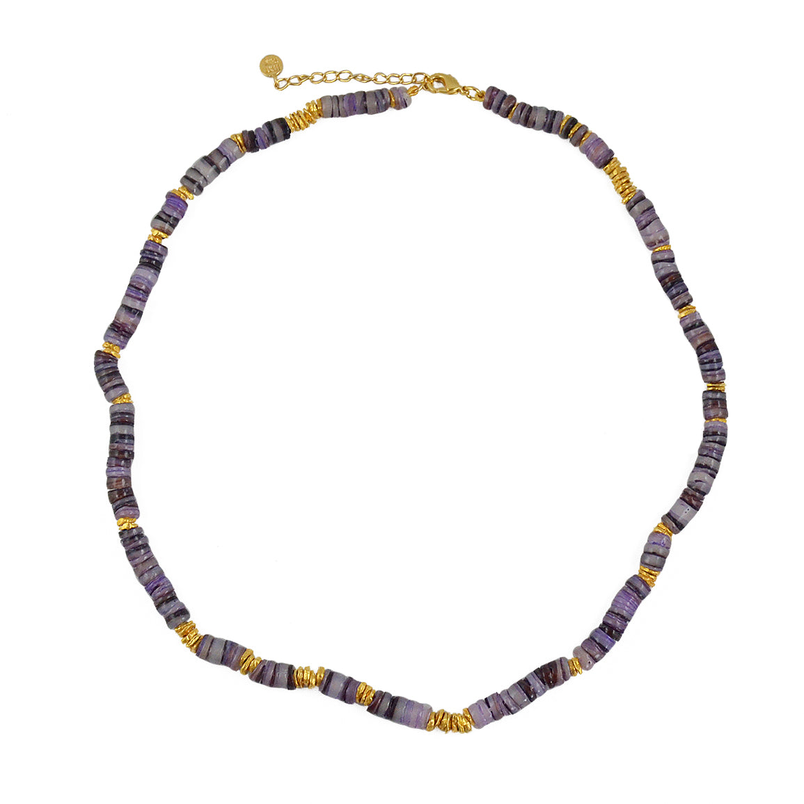 Collier boracay coloré et disques dorés